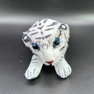 Rinco White Bengal Tiger Plush Blue Eyes Stuffed Animal Toy 2009
